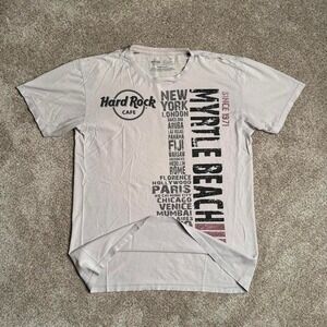 WHITE HARD ROCK CAFE "DISTRESSED" GRAPHIC TEE